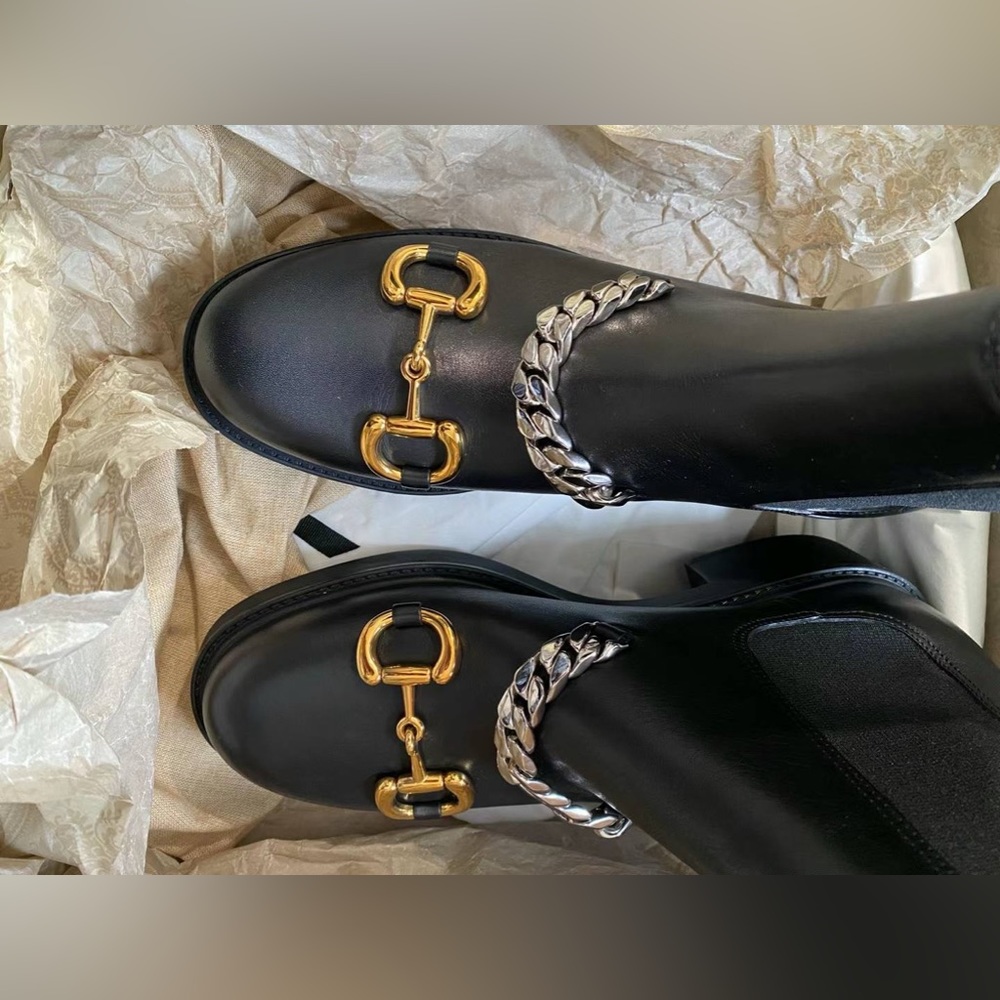 COPY - NWT GUCCI LEATHER CHELSEA BOOTS authentic!